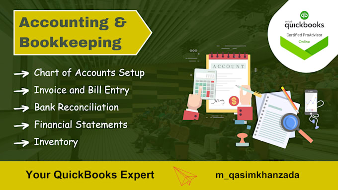 Gig Preview - Do accounting and bookkeeping in quickbooks online with quickbooks cleanup