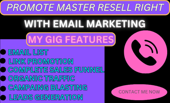 Gig Preview - Boost master resell right courses with email marketing, campaign, sales funnel