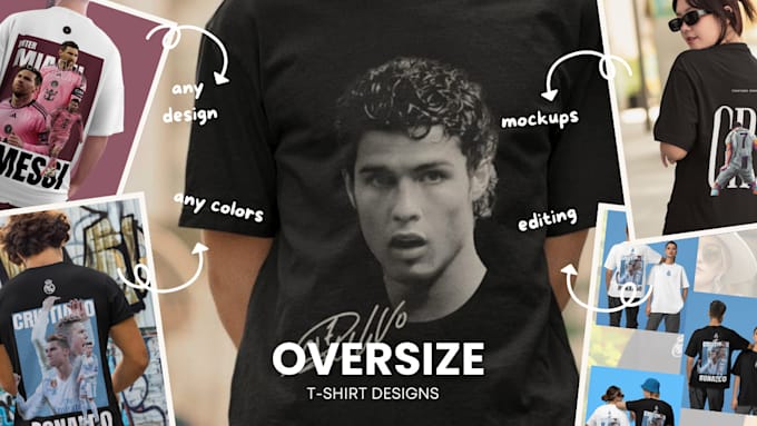 Bestseller - create print oversize t shirt design and mockup for you