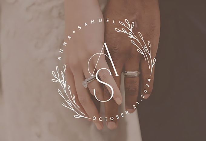 Gig Preview - Create wedding logo, monogram, custom wedding or any graphics design