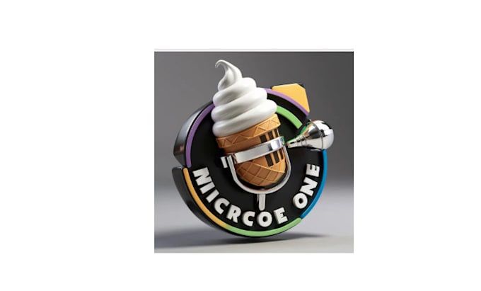 Gig Preview - Design famous ice cream cone logo design sweet and playful