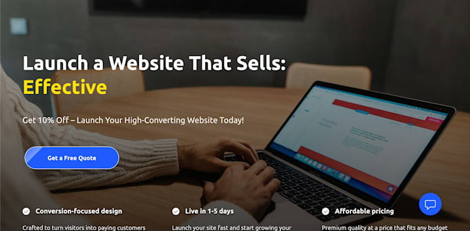 Gig Preview - Create an affordable, fast, and simple website with domain