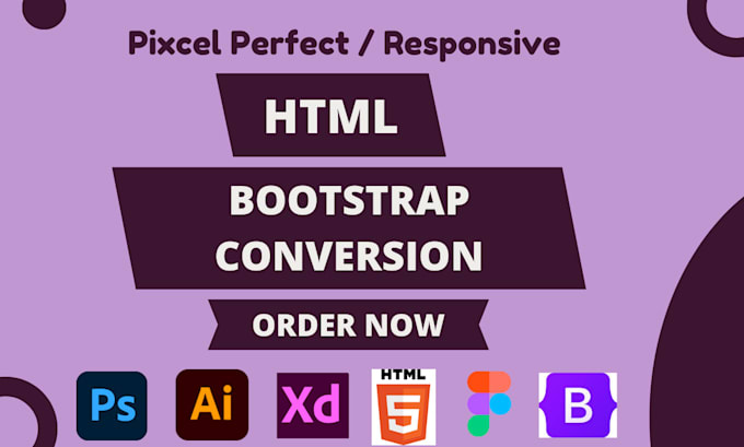 Bestseller - convert  PSD to html, figma to html, xd to html