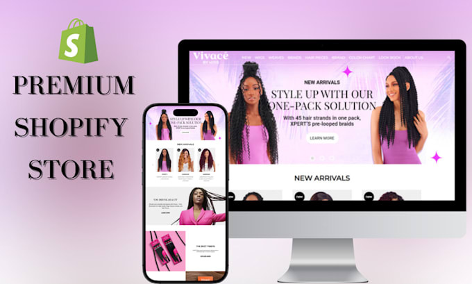 Gig Preview - Beauty hair extension website hair extension website hair extension store