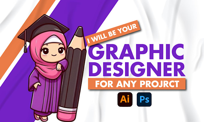 Gig Preview - Be your graphic designer in adobe photoshop and illustrator