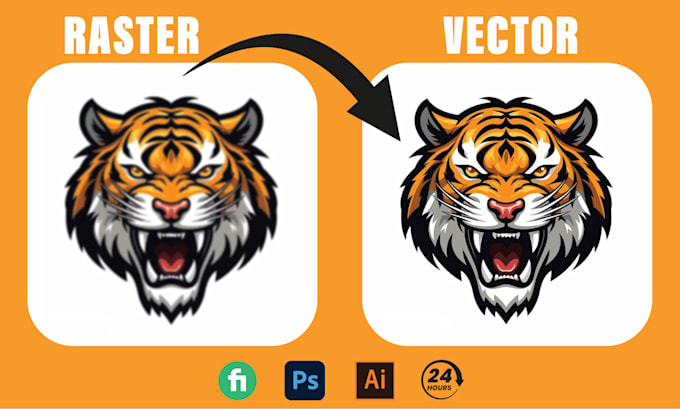 Gig Preview - Turn any raster image into a vector