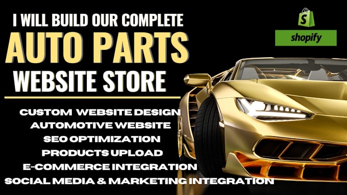 Gig Preview - Design a converting auto parts website, automotive website, auto parts website