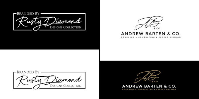 Gig Preview - Design modern fashion luxury signature clothing brand logo