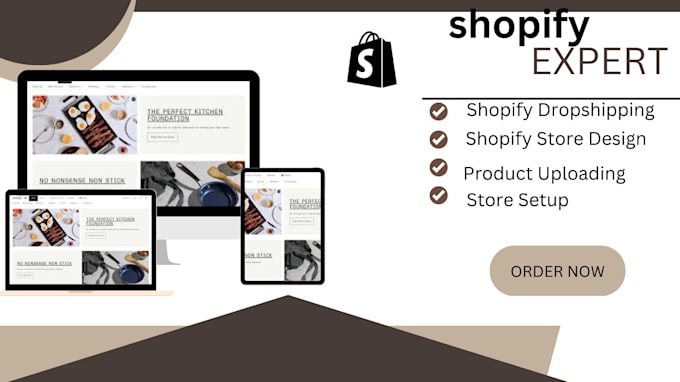 Gig Preview - Do shopify website redesign, shopify website design, dropshipping