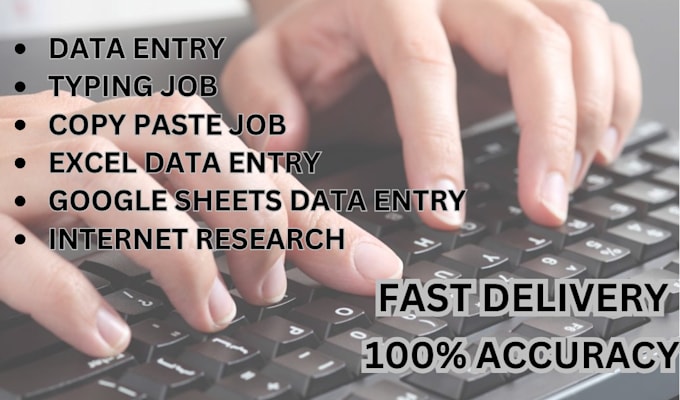 Bestseller - do typing job, data entry, copy paste job, retype scanned documents