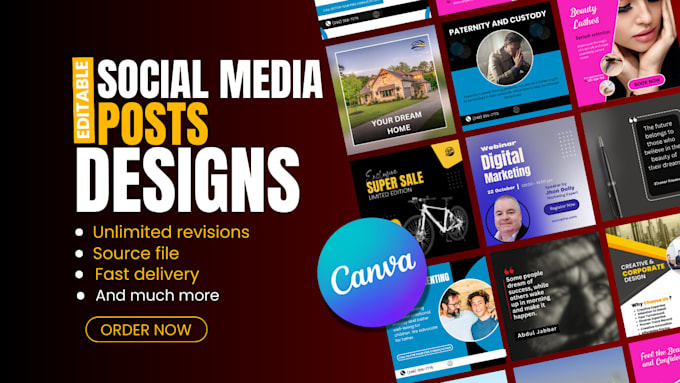 Gig Preview - Design carousel, social media posts for facebook and instagram in canva