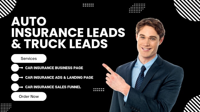 Gig Preview - Generate auto insurance leads car insurance leads insurance website truck leads