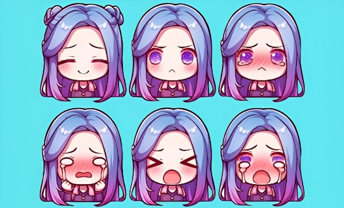 Gig Preview - Draw quality chibi twitch emotes badges for discord, youtube and vtuber stream