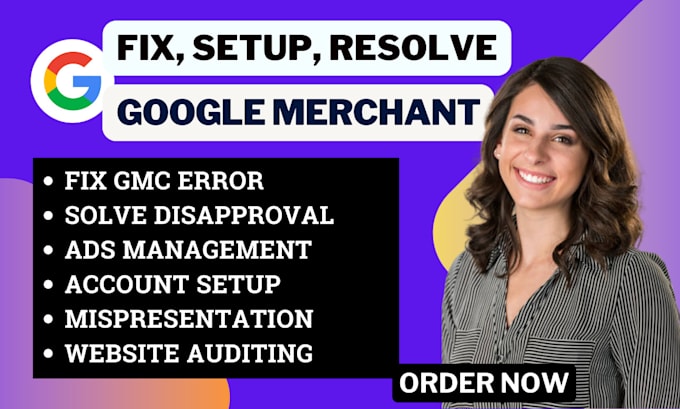 Gig Preview - Fix google merchant center suspension or misrepresentation setup shopping ads