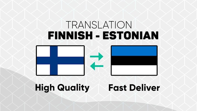 Gig Preview - Translate from finnish to estonian or estonian to finnish