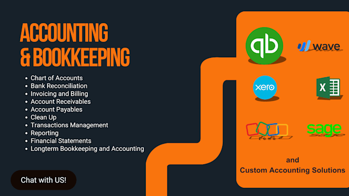 Gig Preview - Do quickbooks bookkeeping, xero bookkeeping, wave accounting