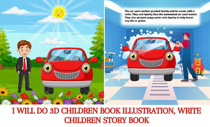 Gig Preview - Do children book illustration children book ghostwriter story book illustration