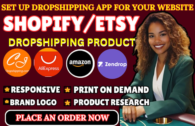 Gig Preview - Set up an automated dropshipping product for shopify amazon ebay wix website SEO