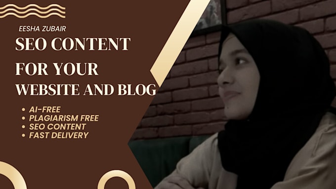 Gig Preview - Write SEO content for your website and blog