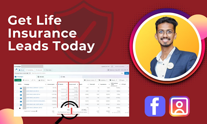 Gig Preview - Run targeted facebook meta ads to generate life insurance leads