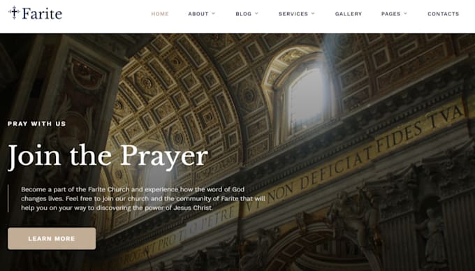 Gig Preview - Responsive church website, ministry website, nonprofit with full functionality