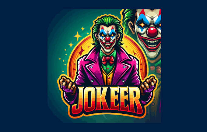 Bestseller - do modern joker esports mascot logo with free vector file