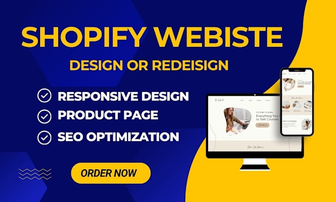 Gig Preview - Do professional, modern shopify website design and redesign, SEO optimized store