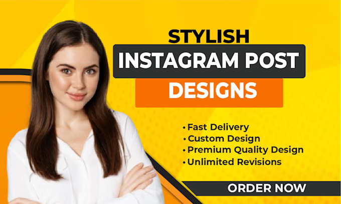 Gig Preview - Design stylish instagram posts within 24 hours