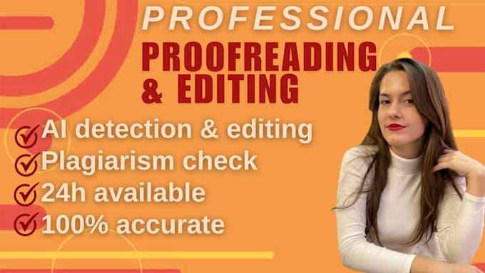 Gig Preview - Do proofreading and editing your document within 24 h