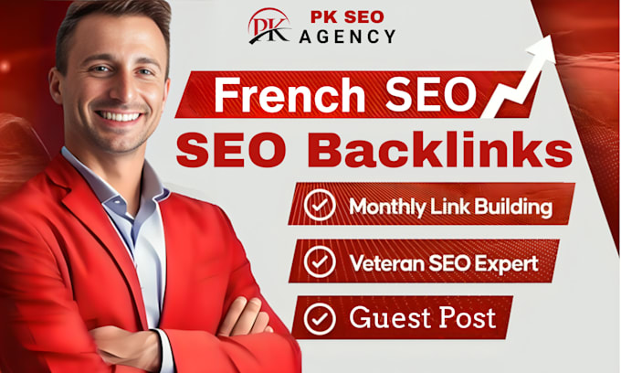 Gig Preview - Guest posts french blog dofollow premium backlinks SEO link building france fr