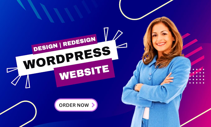 Gig Preview - Design, redesign wordpress business website and wordpress website