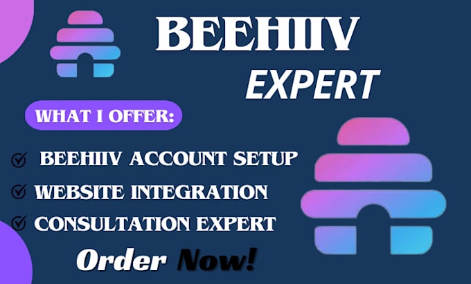 Gig Preview - Setup beehiiv with website integration and expert consultation service