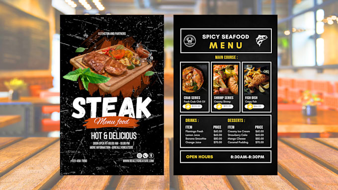 Gig Preview - Create modern restaurant menu design