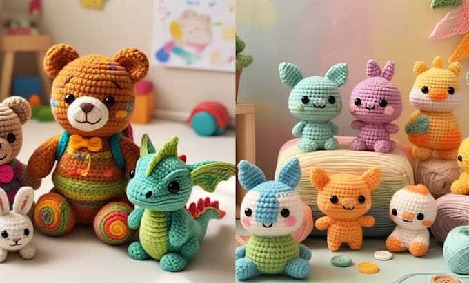 Gig Preview - Amigurumi crochet patterns with step by step photo and video tutorials for etsy