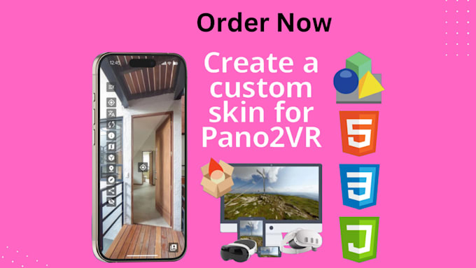 Gig Preview - Create 360 virtual tour and skin using pano2vr or object2vr