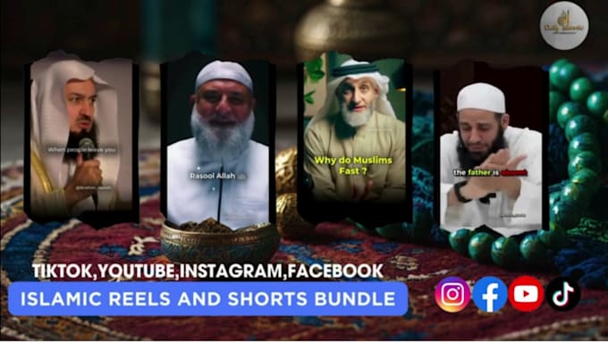 Bestseller - create viral islamic reels and shorts for instagram,tiktok, facebook,and youtube