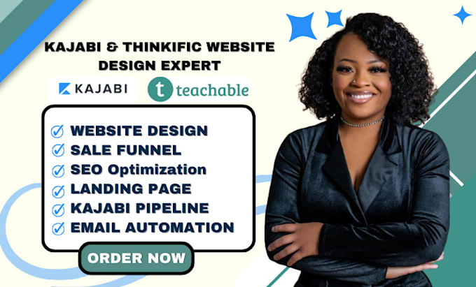 Gig Preview - Kajabi website design kajabi sales funnel thinkific teachable podia