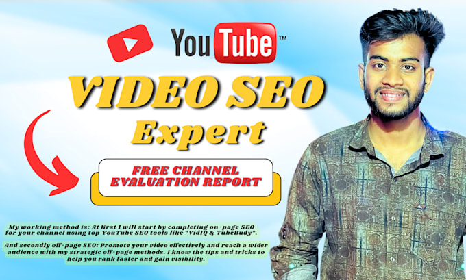 Gig Preview - Be your youtube video SEO expert optimization and channel growth manager