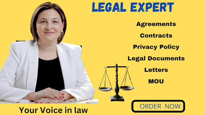 Gig Preview - Write compelling legal documents,  legal agreements, legal contracts