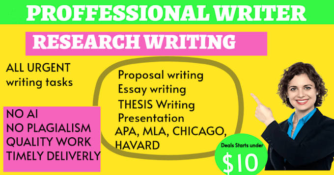 Gig Preview - Write essays and proposals in 12hrs