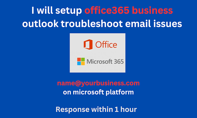 Gig Preview - Setup office365 business outlook troubleshoot within 1 hour