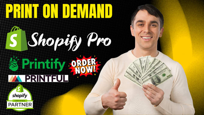 Gig Preview - Design premium shopify pod store, print on demand expert