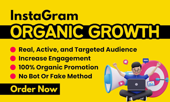 Gig Preview - Do instagram organic growth, promotion, and marketing