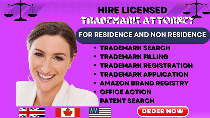 Bestseller - be your license usa, uk,ca trademark registration attorney for your brand patent