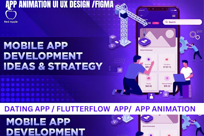 Gig Preview - Create and expert mobile app design dating app design and mobile app animation