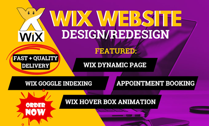 Gig Preview - Do wix website design, wix dynamic page or wix website redesign for wix website