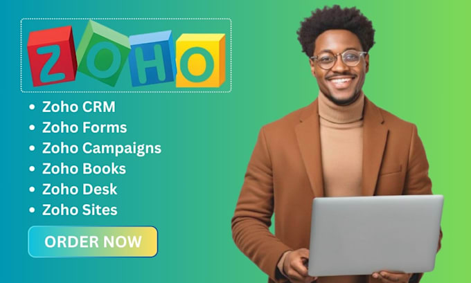 Gig Preview - Zoho crm zoho forms zoho campaigns zoho books zoho desk zoho sites