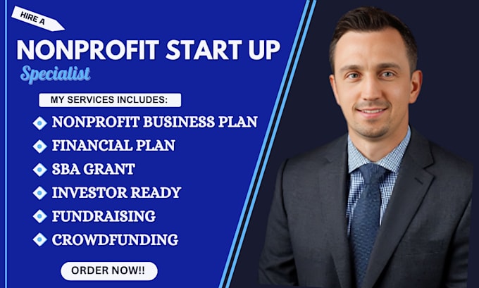 Gig Preview - Write a nonprofit business plan, for startups, financial plan, investor ready