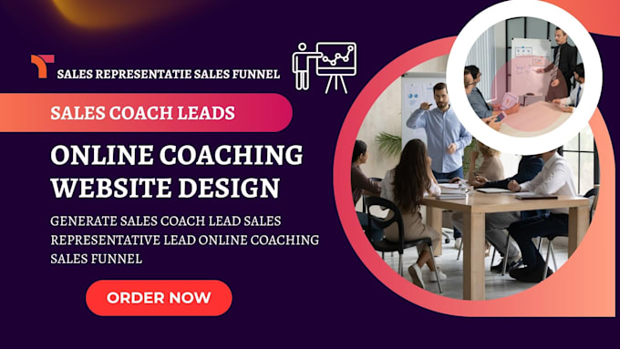 Gig Preview - Generate sales coach lead sales representative lead online coaching sales funnel