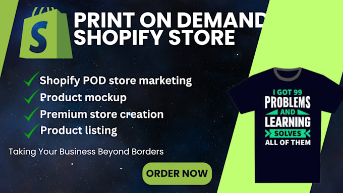 Bestseller - build premium shopify print on demand store printful printify, etsy store